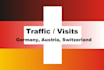 send german visits, traffic germany,  switzerland, austria
