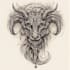 professional tribal tattoo design illustration