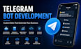 develop a custom telegram bot with admin panel and web app