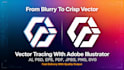 vectorize your blurry logo into sharp scalable vector