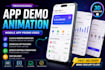 create app demo animation mobile app promo video app animation