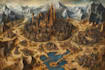 create fantasy map of a fictional world