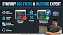 debug and fix complex symfony backend bugs and errors