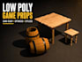 create low poly props fos games barrels, crates, etc
