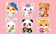 draw cute kawaii planner sticker set