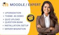 create moodle courses wordpress and customize quizzes moodle website development