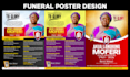 design professional funeral poster obituary flyer fast