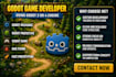 develop 2d, 3d full game development from scratch in godot 4 engine