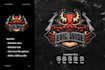 do modern custom hellowen, evil logo design
