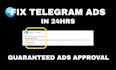 fix telegram ads destination, boost telegram channel, telegram ads approval