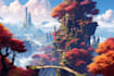 do fantasy background and landscape