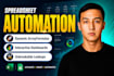 clean messy data and build excel or google sheets dashboards