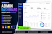create a clean admin dashboard website