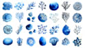 create unique watercolor hand drawn icons and illustrations