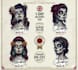design custom tattoo gothic sugar skull stickers logo