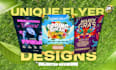 design stunning event flyer for concert, wedding, and party