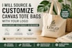 design and manufacture custom canvas tote bags in china