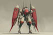 make amazing character mecha robot illustration