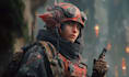 design futuristic sci fi characters and galaxy