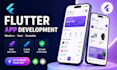 develop a custom flutter app with backend API and firebase