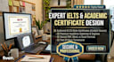 create ielts certificate and make document, replicate document