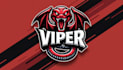 design super red viper mascot logo with express delivery