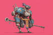 draw mecha robot armor character concept for you