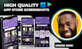 design app screenshots for app store and play store