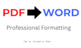 convert your PDF to word and format it professionally