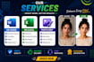 ms word, excel, photo editing and typing expert