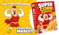 create fun food packaging with custom cartoon mascot