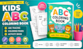create kids coloring book and abc tracing pages