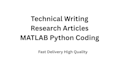 technical writing and research articles