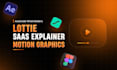 do lottie animation, saas explainer and motion graphics for web