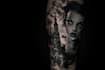 design custom negative space tattoo illustration modern