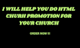 help you promote your church with HTML