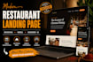 design a modern restaurant landing page with booking and menu
