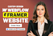 design, develop webflow, figma to webflow, framer website, framer developer