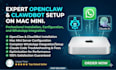 set up install open claw clawdbot on mac mini whatsapp openclaw fix claude code