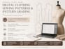 make digital clothing sewing patterns, pattern grading for any dress garments