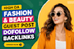 write and publish fashion guestpost seo backlinks