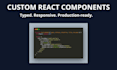 build a custom react component for your project