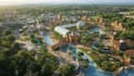 design theme park, water park master plan, 3d site plan and rendering