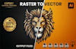 do manual vector tracing, redraw, recreate and vectorize your logo