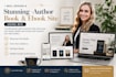 create author book website, ebook website, book author, author website using wix