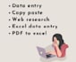 do accurate data entry, data processing and data levelling