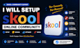 setup skool online community community setup skool community manager kajab