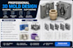 design 3d silicone mold, injection, and slip casting molds for manufacturing