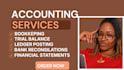 do bookkeeping, ledger, trial balance, bank reconciliation