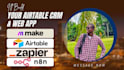 setup airtable database crm, softr webapp, airtable automation, makecom, n8n